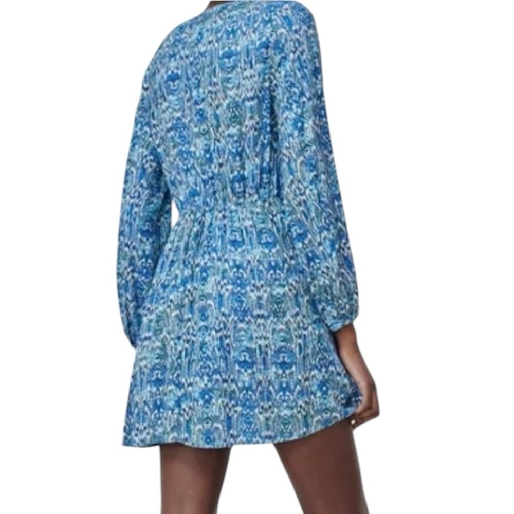 NWT ZARA Leopard Print V-Neck Long Sleeve Mini Dress Size Large - Picture 3 of 5